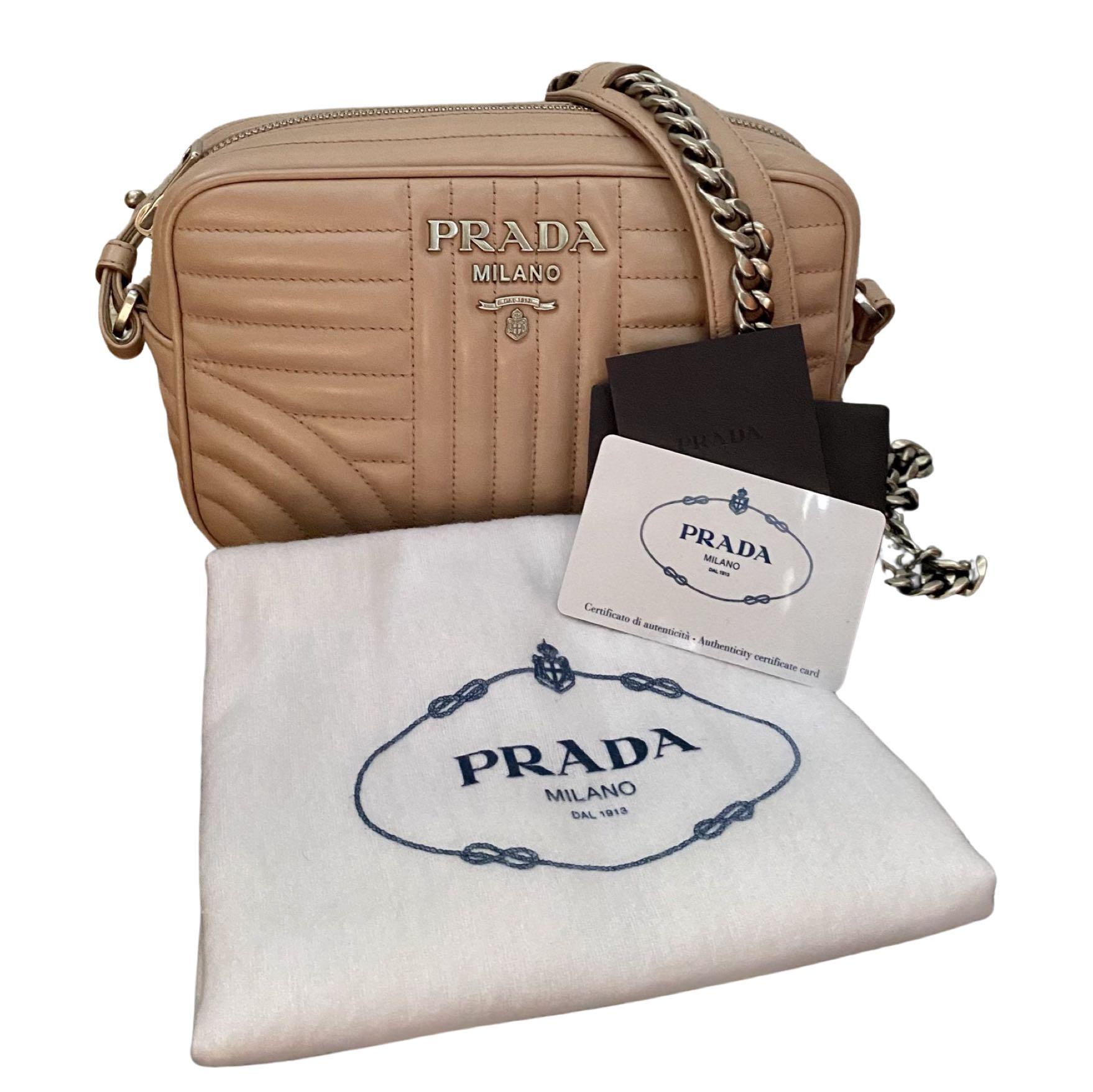 Prada Diagramme Camera Bag Medium, Luxury, Bags & Wallets on Carousell