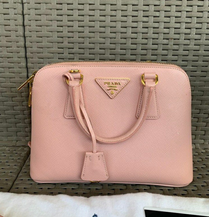 Prada Orchidea Saffiano Leather Mini Promenade Bag - Yoogi's Closet