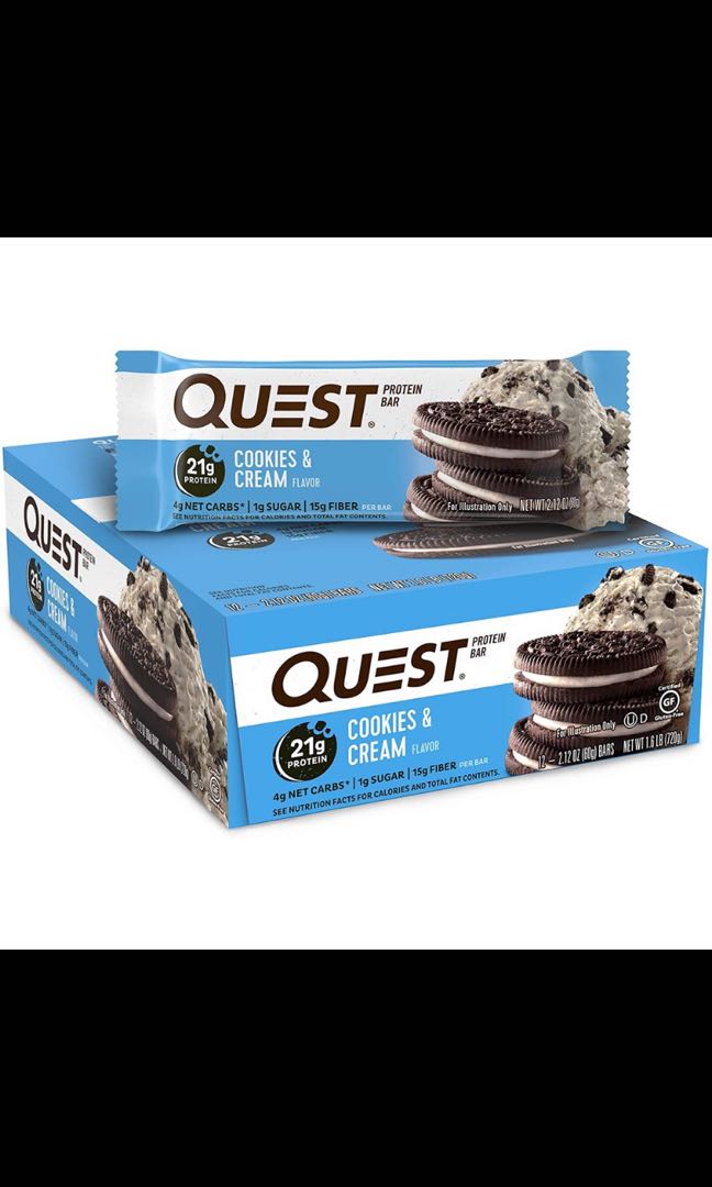 Quest Protein Bars 1 selling, no added sugar, 5g net carbs, Food