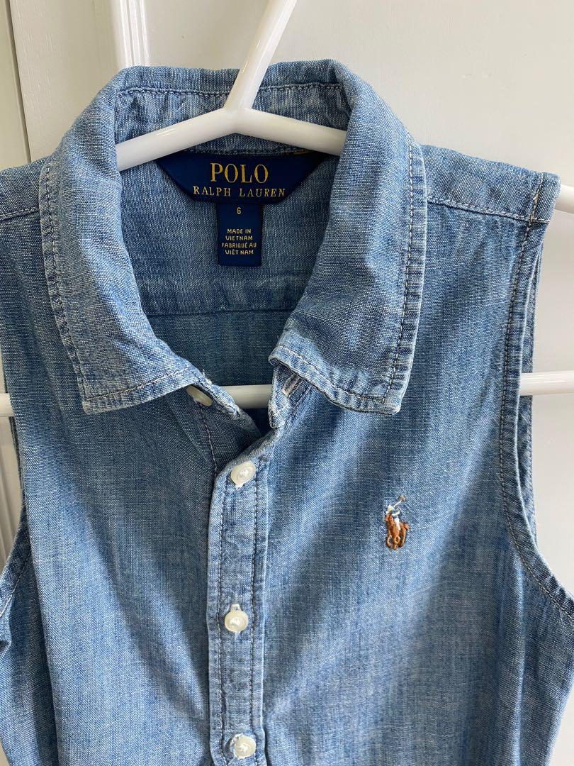 Ralph Lauren girls denim dress Babies Kids Babies Kids Fashion on Carousell