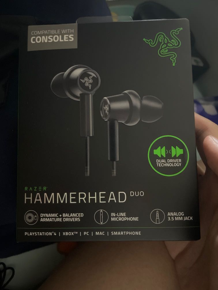 Razer Hammerhead Duo 入耳式耳機99 新 電子產品 其他 Carousell Razer Hammerhead Duo 入耳式耳機99 新 電子產品 其他 Carousell