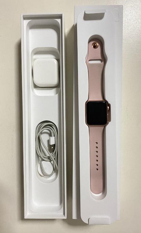 Refurbished Apple Watch Series 3 38mm GPS Cellular Pink Sand Sport Band Gold
