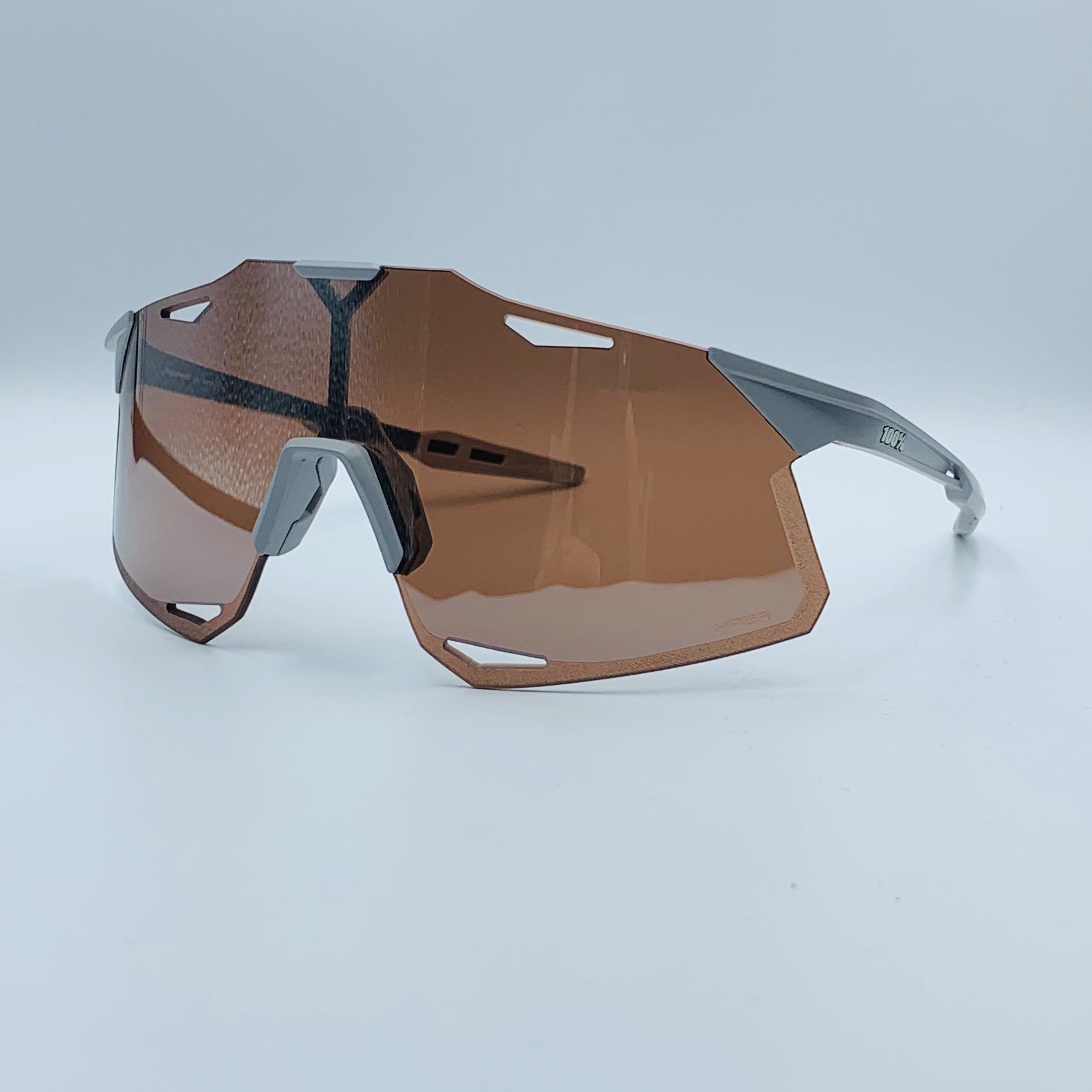 Ride 100% Hypercraft Matte Stone Grey HiPER Silver Mirror Lens