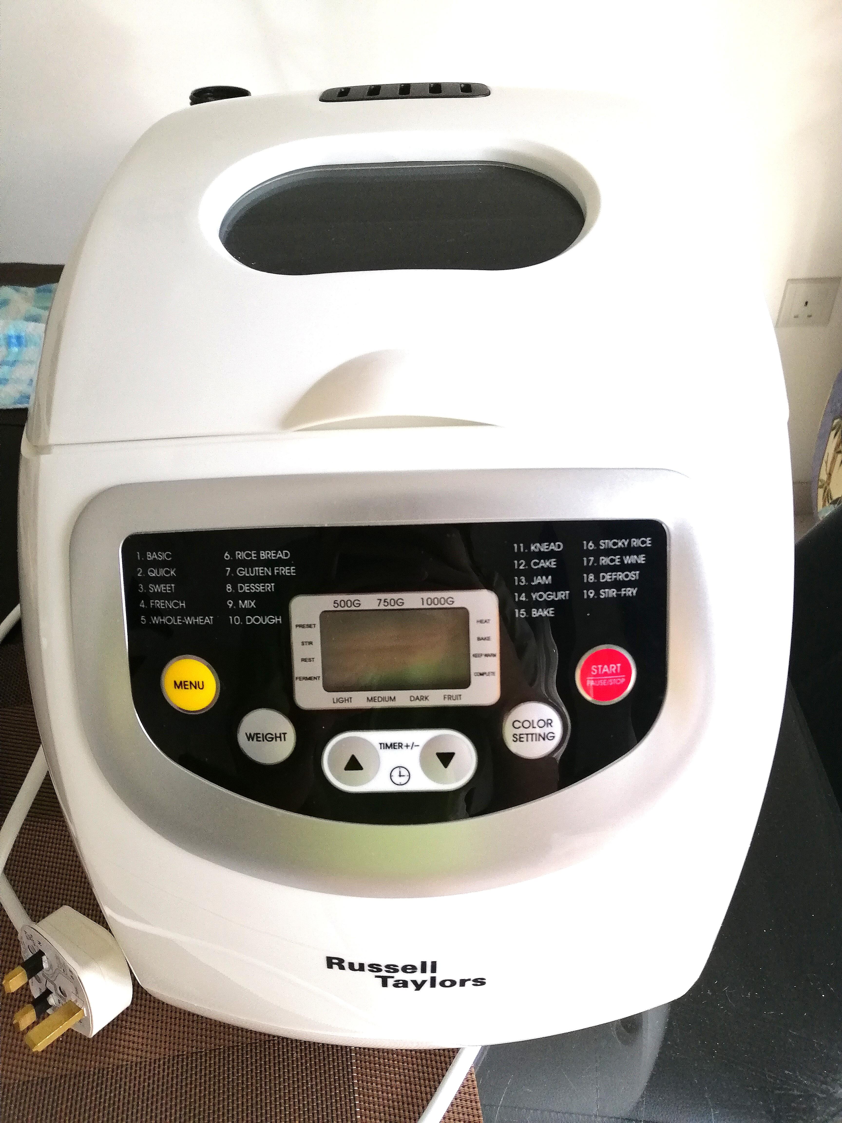russell taylor bread maker recipe