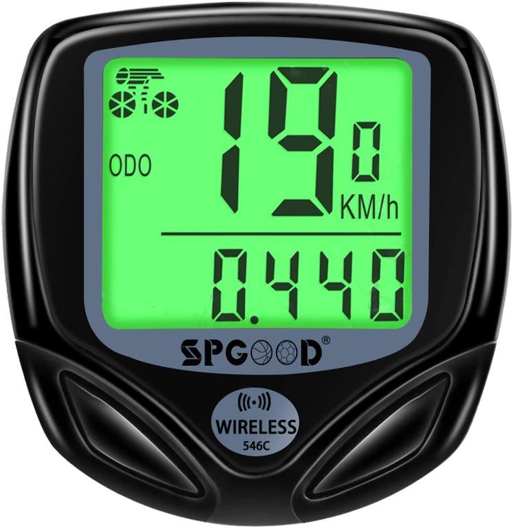 SPGOOD bike computer wireless 16 functions waterproof LCD cycling