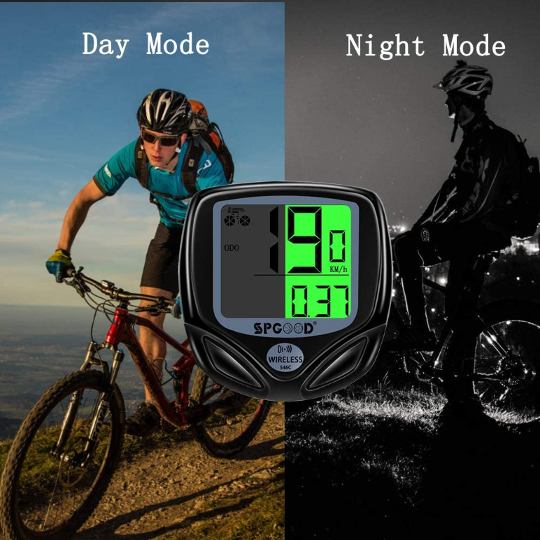 SPGOOD bike computer wireless 16 functions waterproof LCD cycling