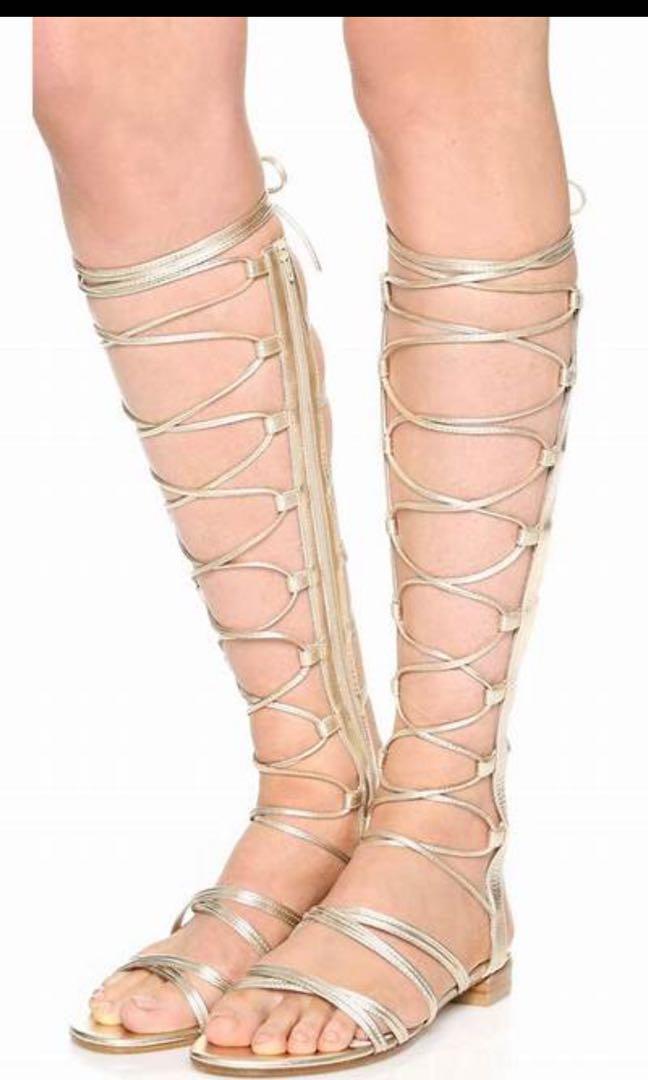 Gold stuart clearance weitzman sandals