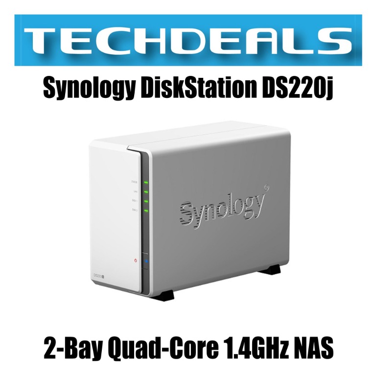 Synology DiskStation DS220j 2-Bay Quad-Core 1.4GHz NAS