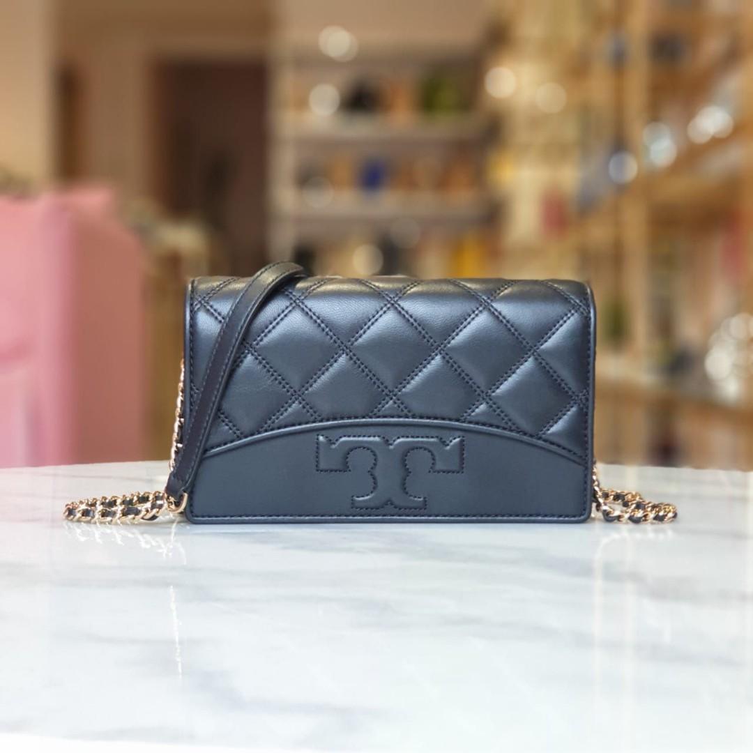TB Savannah Chain Flat Wallet Black 20 x 10cm