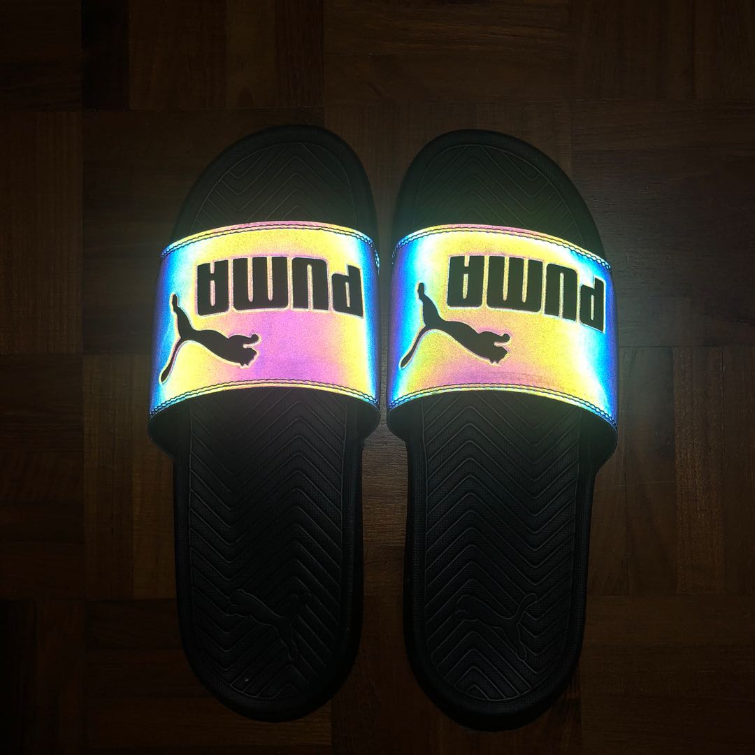 Unisex Reflective Puma Slides