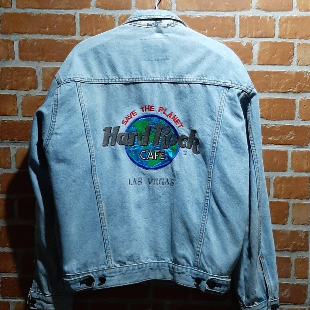 Hard rock cafe save hot sale the planet denim jacket