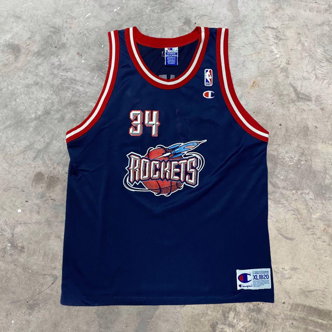 Vintage Champion Houston Rockets Nba Jersey Hakeem Olajuwon Men s