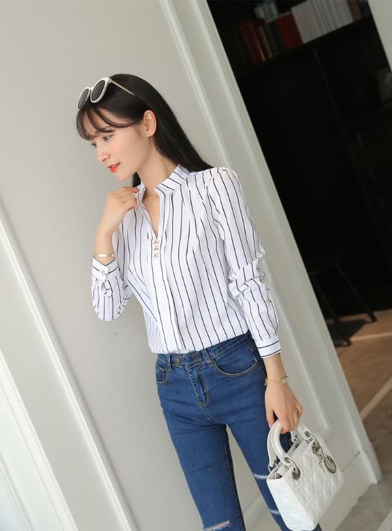 Casual work shirts womens hot sale
