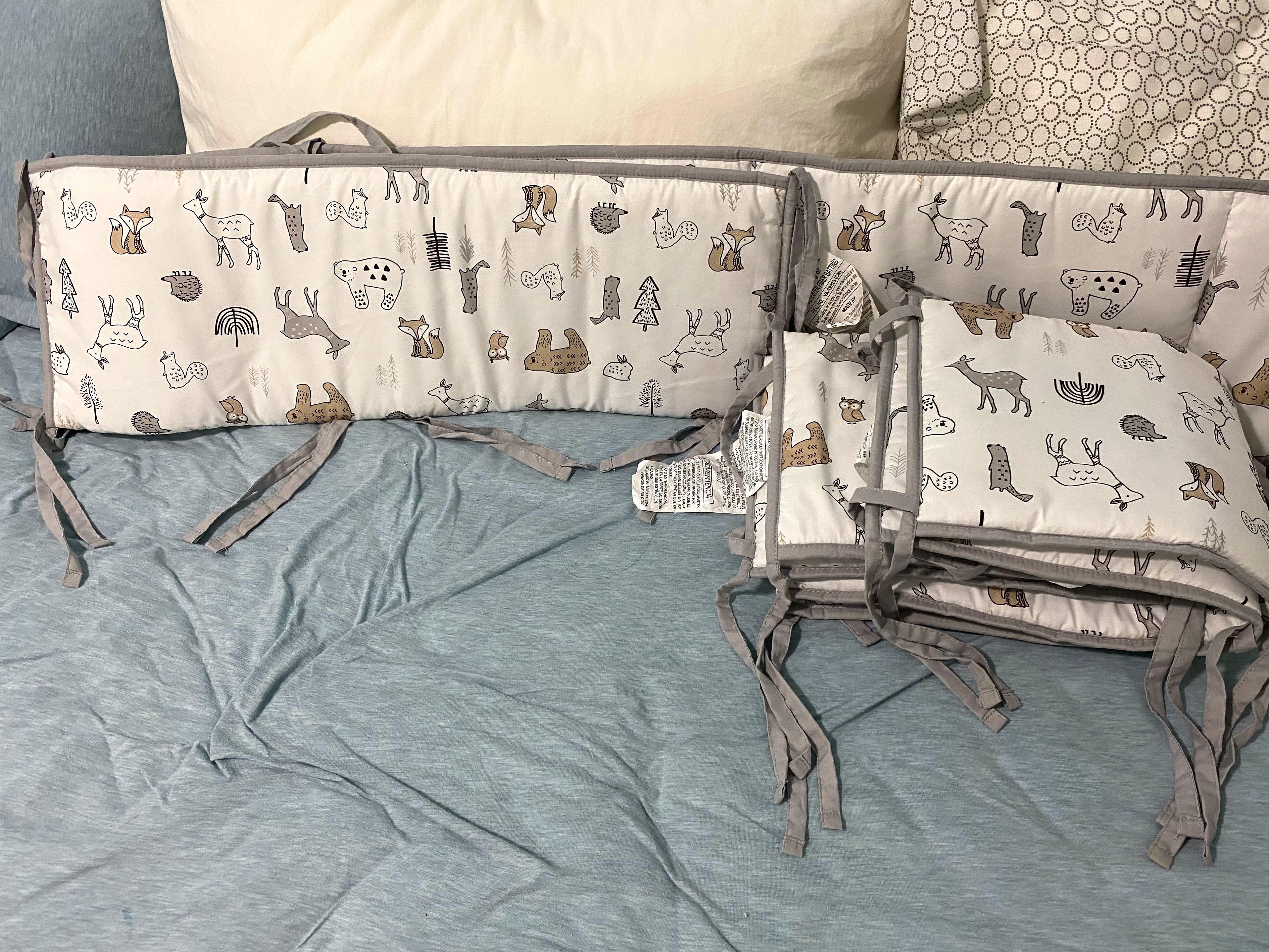 Woodlands Neutral Cot Bumpers, Babies & Kids, Baby Nursery & Kids Furniture, Cots & Cribs on