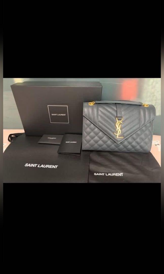 Grey ysl envelope bag outlet