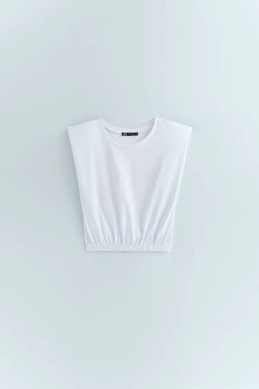 Zara padded deals shirt