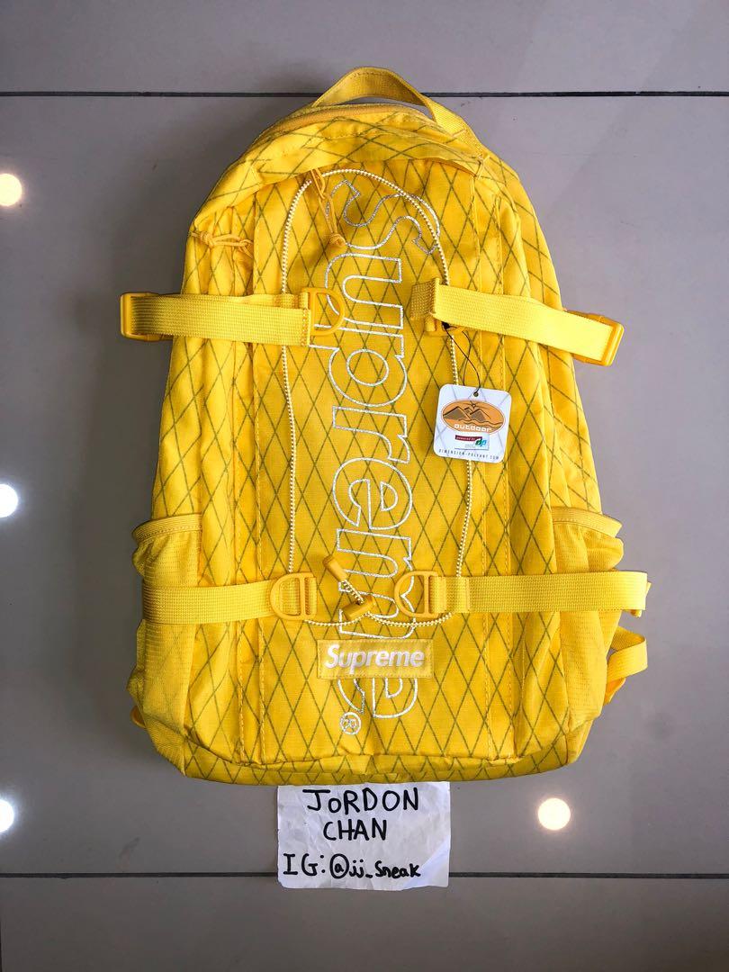 Supreme shop yellow backpack