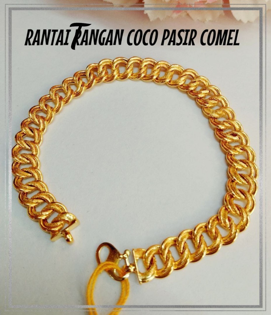 916 Gold Coco Bracelet Rantai Tangan Coco Bracelet Women S Fashion Jewelry Organisers Bracelets On Carousell