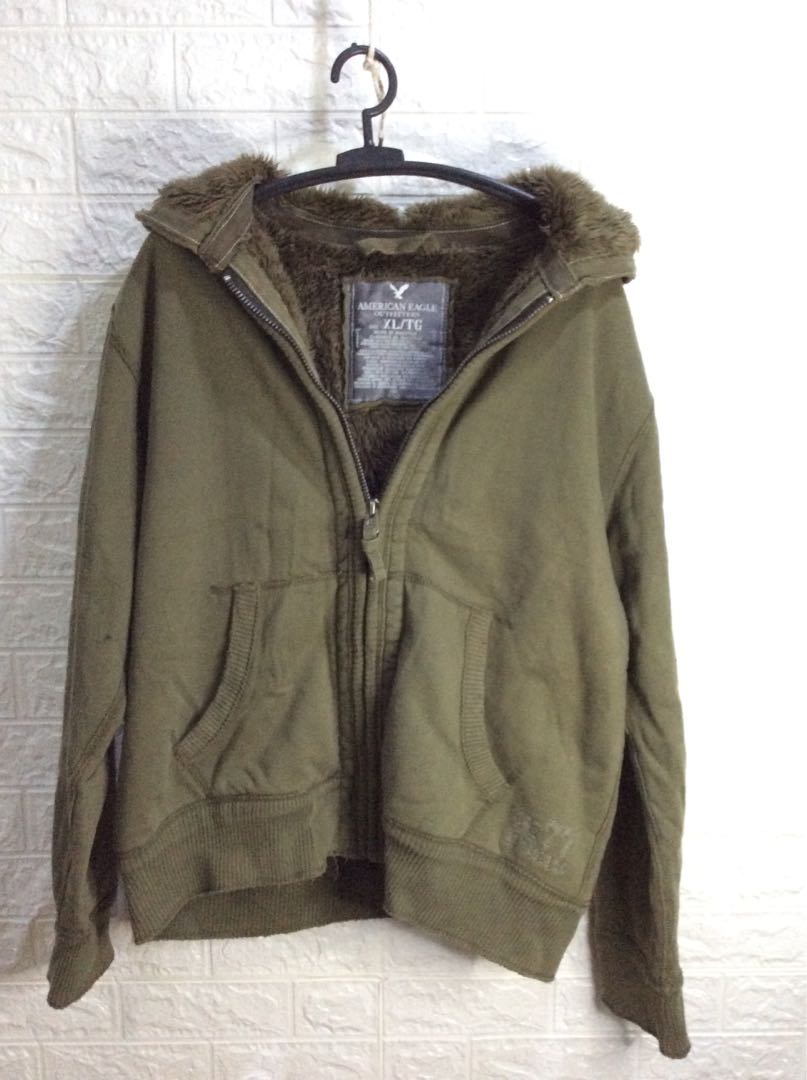 American eagle fuzzy jacket new arrivals