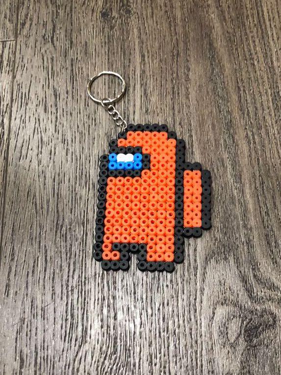 Among Us Keychain_Pyssla beads, Hobbies & Toys, Stationery & Craft ...