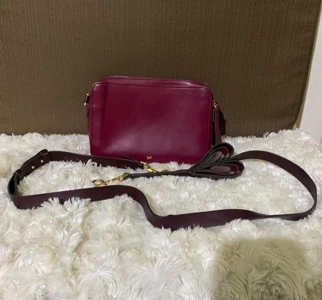 Anya Hindmarch crossbody bag (Category: Cross-body Bags) located in Santa Rosa. Submitted by kindshoppe (Listing ID 1085276587, Image 1). Description: For sale as is no inclusions will pack it securely. Its is a 200% authentic legit Anya crossbody given as a gift from my cousin from London. strap has a heart motiff nubuck on other side of the bag, the other side is calf leather. Has flaws meron part sa strap na umangat na and need nya dalhin sa m