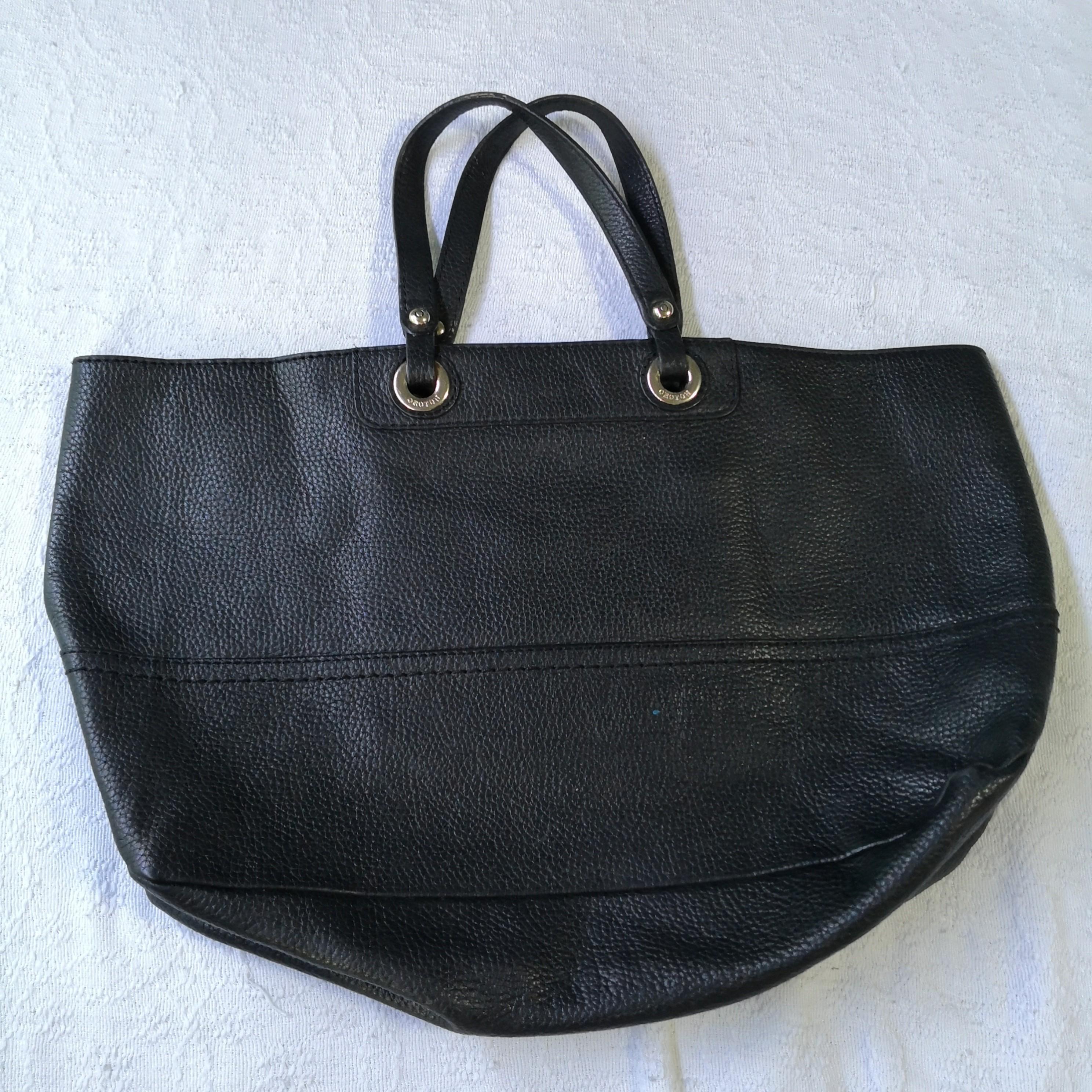 Authentic Oroton Entourage Fauna Leather Tote Bag