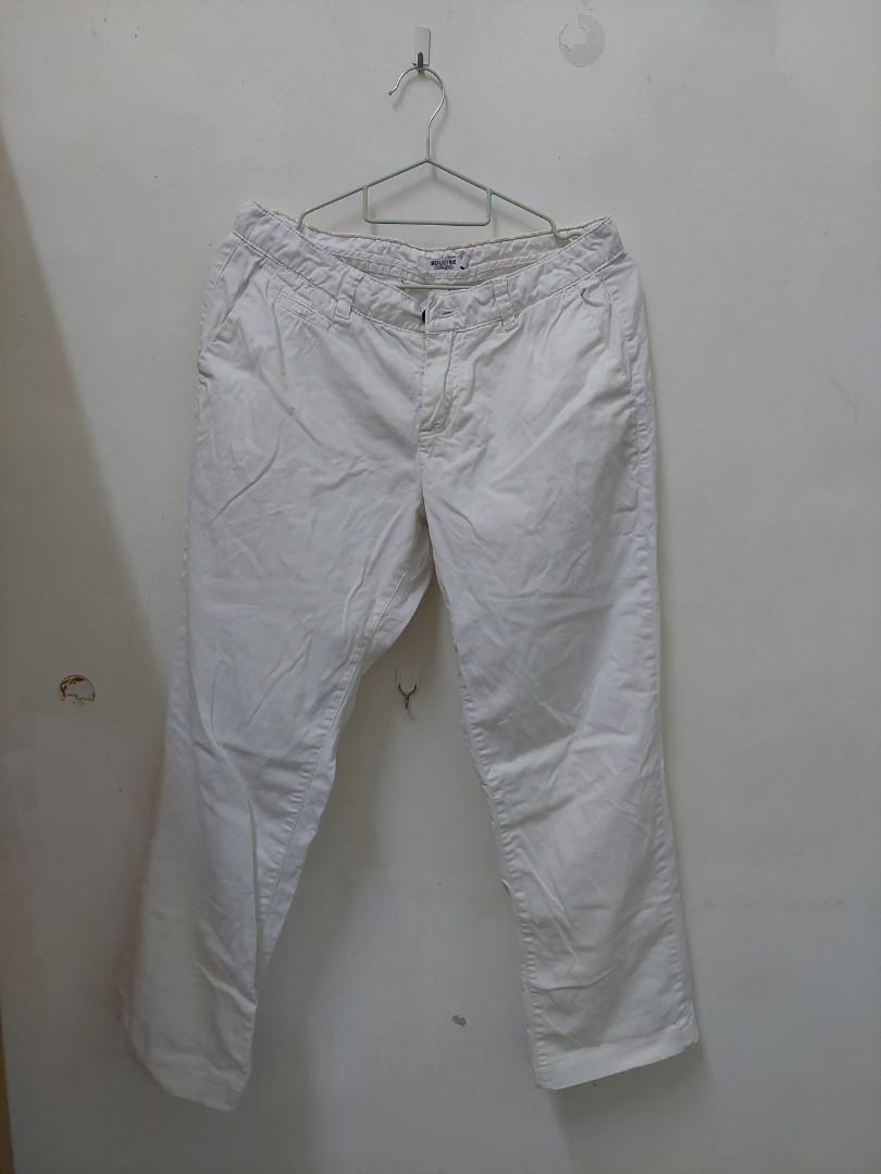 Brands Outlet White Pants Women S Fashion Clothes Bottoms On Carousell