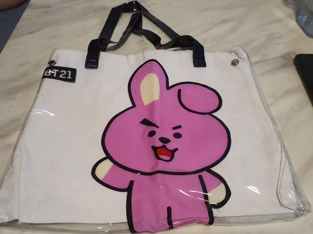 BTS BT21 Cooky Bag with inner drawstring canvas bag Hobbies