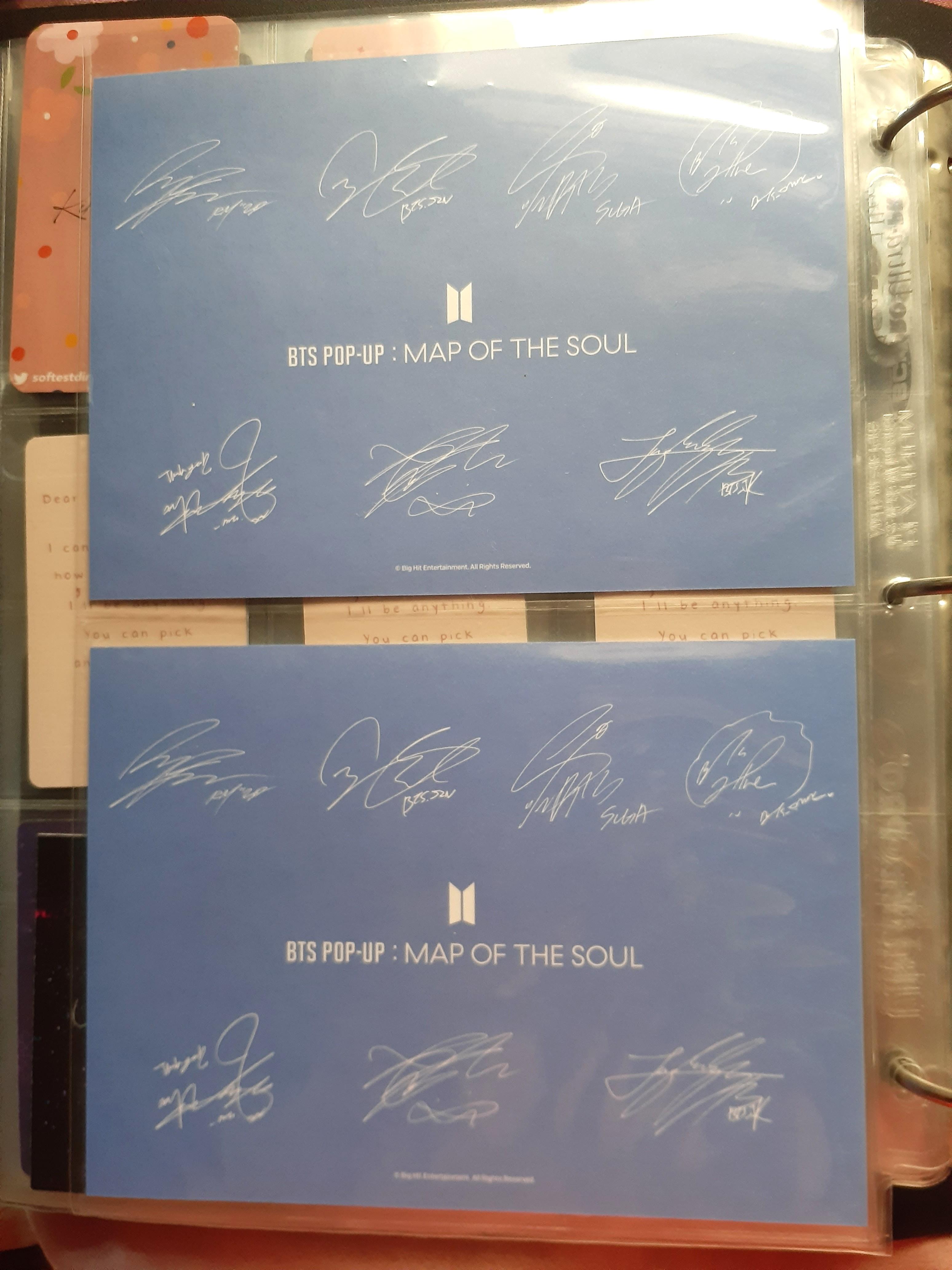 BTS POP UP: MOTS POB Postcards (Category: K-Wave Merchandise) located in San Juan City. Submitted by aemondgirlie (Listing ID 1085133024, Image 2). Description: 950 each postcard! 🚫 WINGS POSTCARD SOLD🚫 10/10 condition Price is final, no haggling please! 🙏.