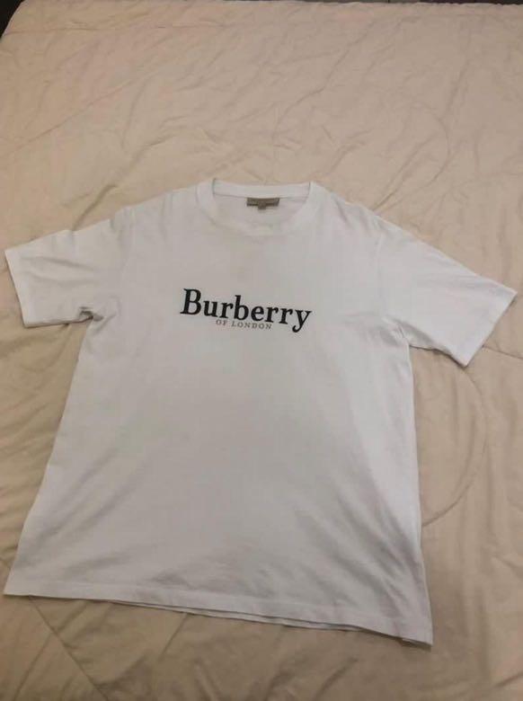 Burberry Embroidered Logo T-Shirt Size M, Men's Fashion, Tops & Sets,  Tshirts & Polo Shirts on Carousell