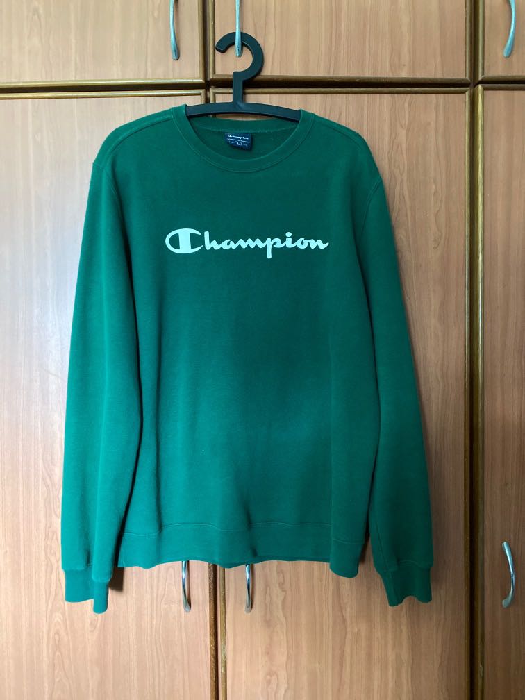 Green online sweatshirt champion