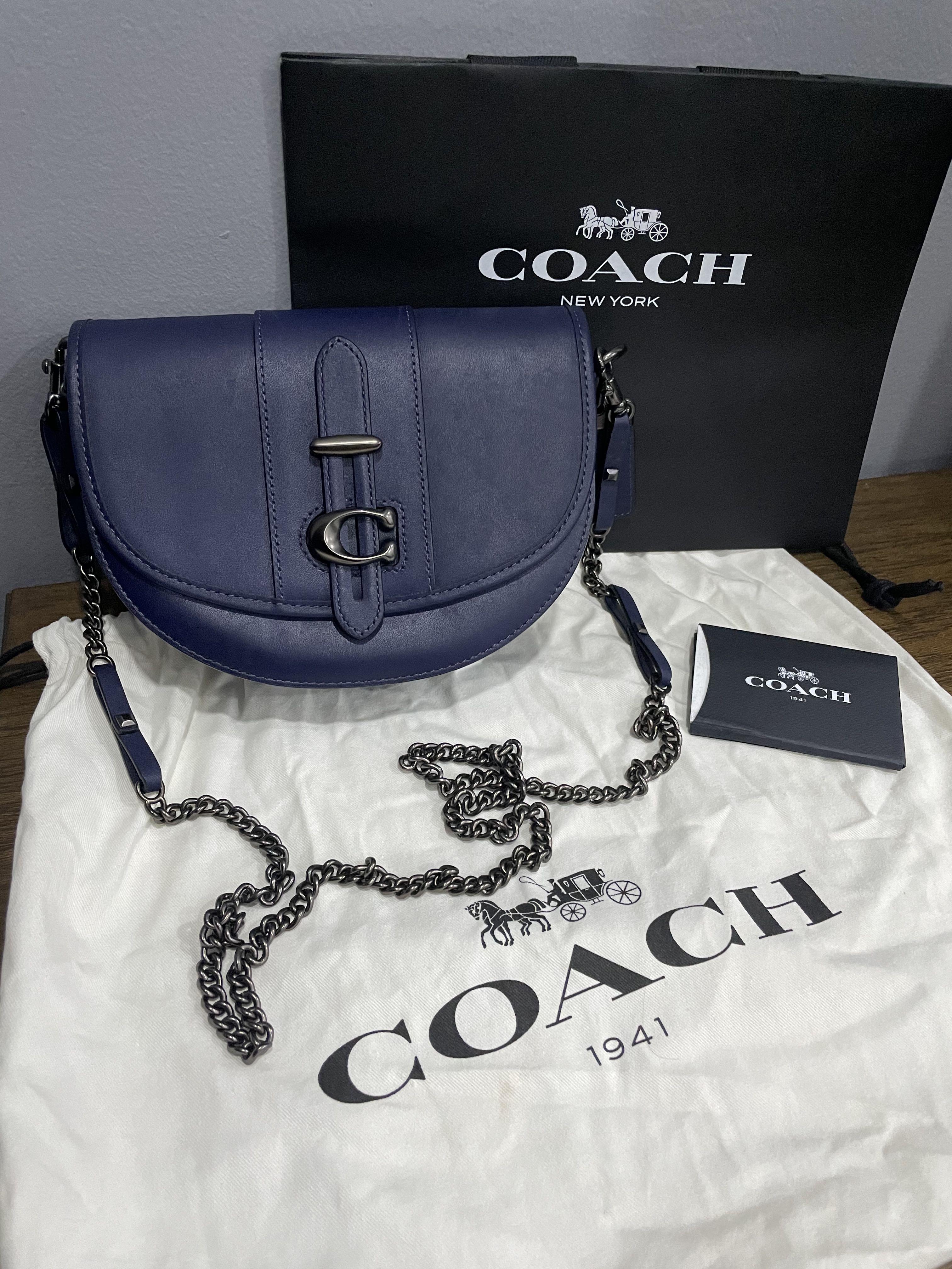 Original Coach Crossbody Bag- Navy Blue, Women's Fashion, Bags & Wallets,  Purses & Pouches on Carousell