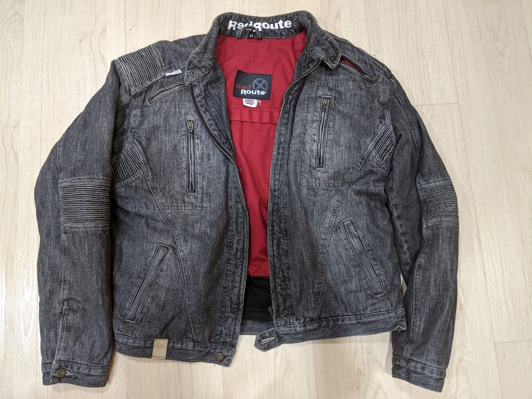 Denim Jacket Motorcycle Red Route 