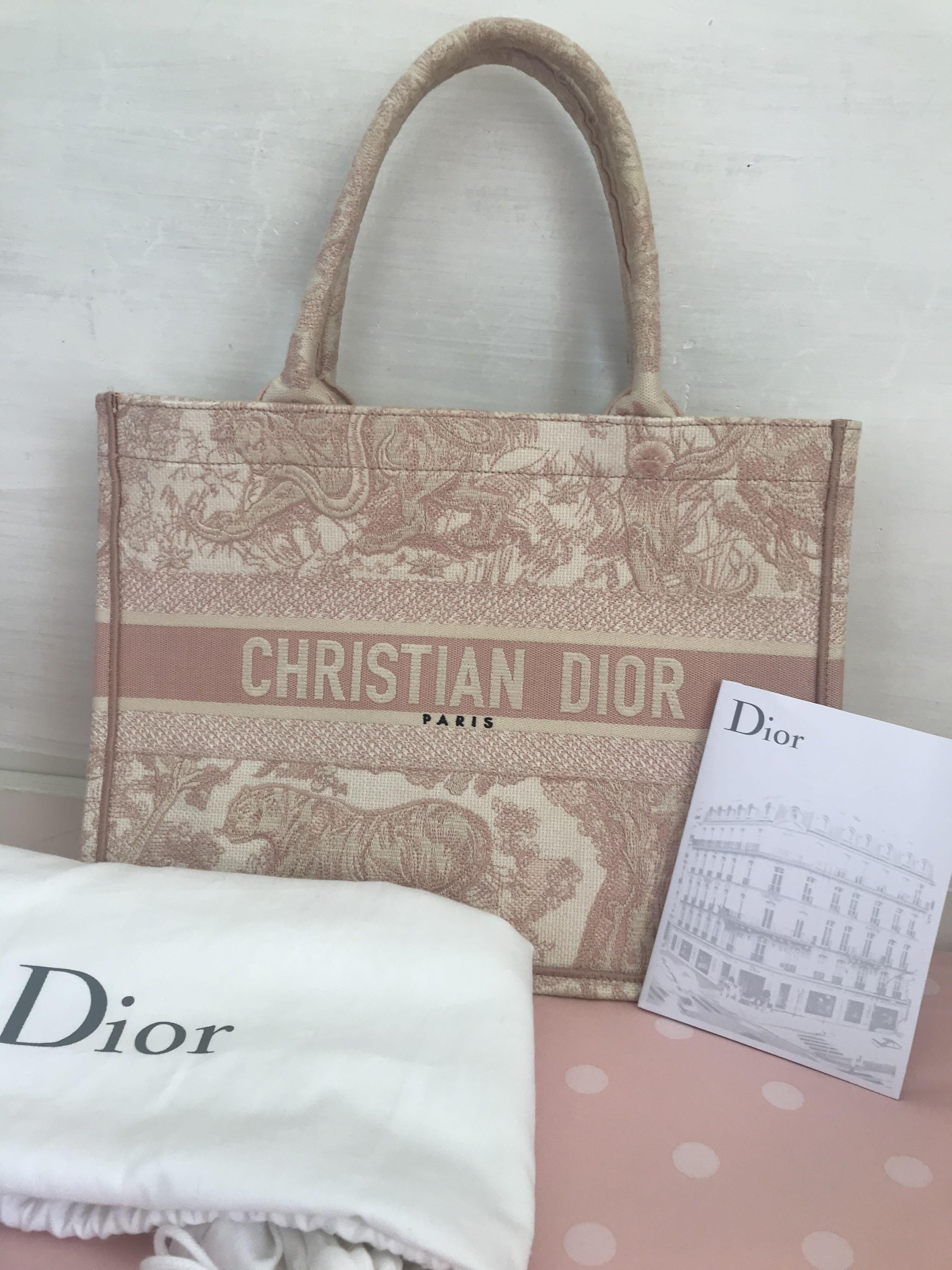 Dior book on sale tote small pink