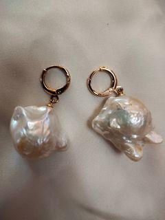 Earrings Anting Mutiara Baroque Air Laut Lombok