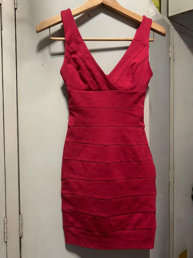 Forever New Red Bandage Dress Women s Fashion Dresses Sets Dresses on Carousell