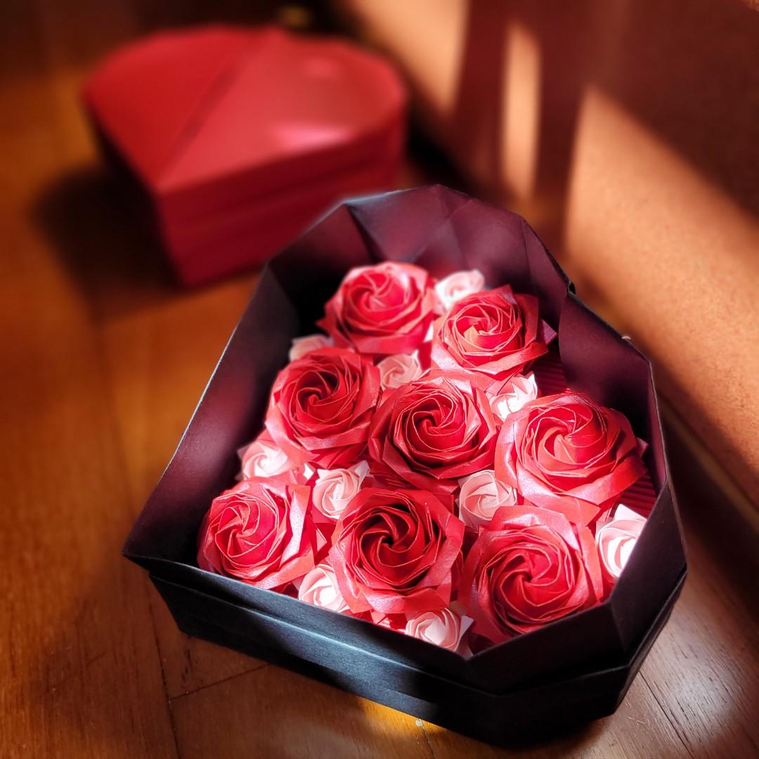 Handmade Origami Kawasaki Pentagon Rose