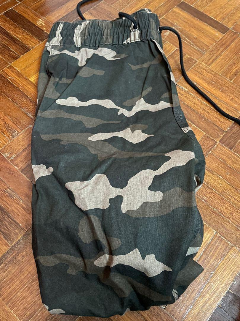 H M army camo joggers