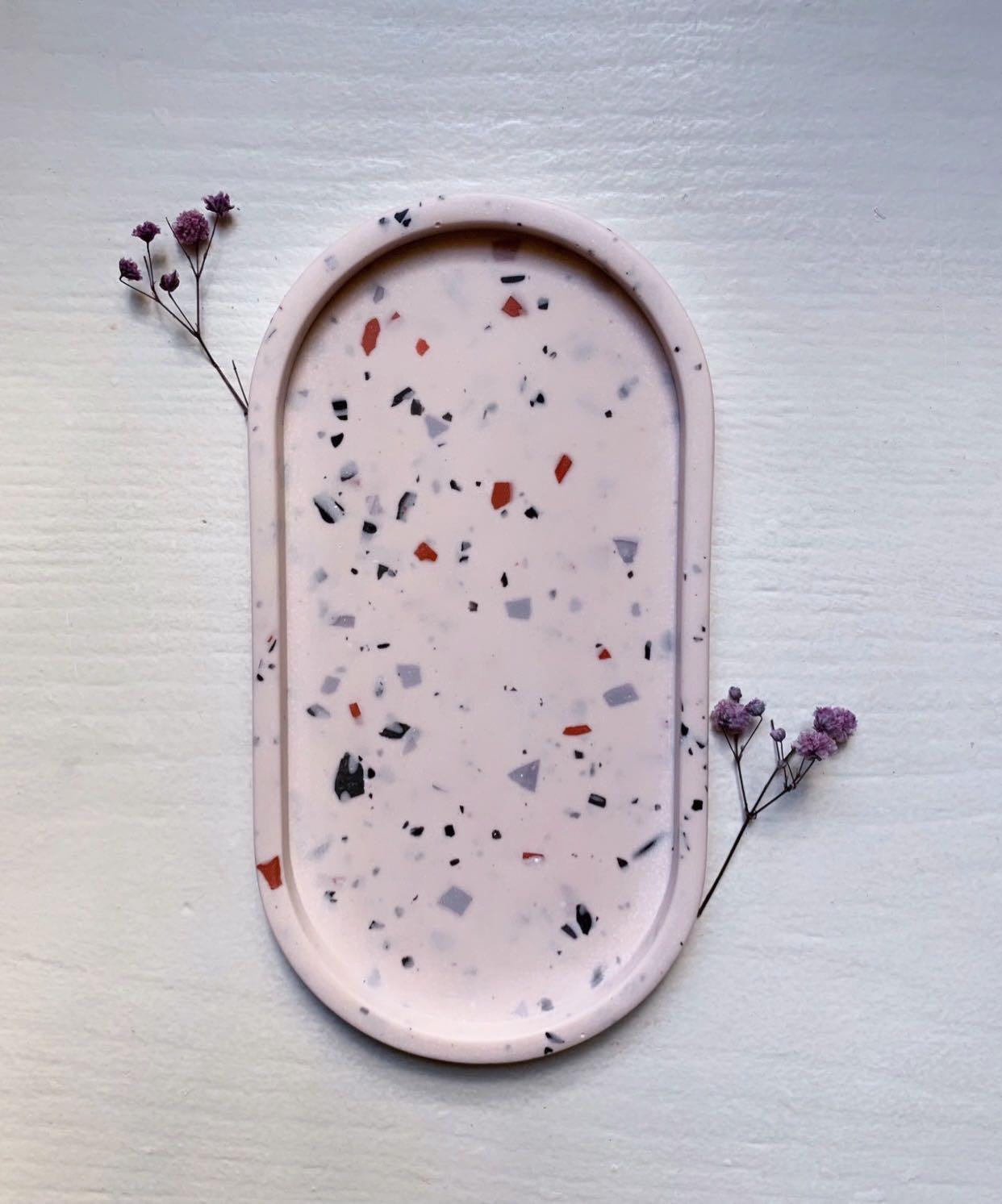 Jesmonite Terrazzo Coaster/Tray, Furniture & Home Living, Kitchenware