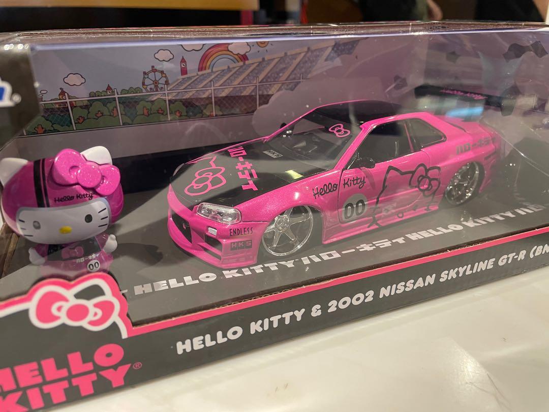 Jada Toys Hello Kitty 1:24 Nissan Skyline GT-R R34 Diecast car +