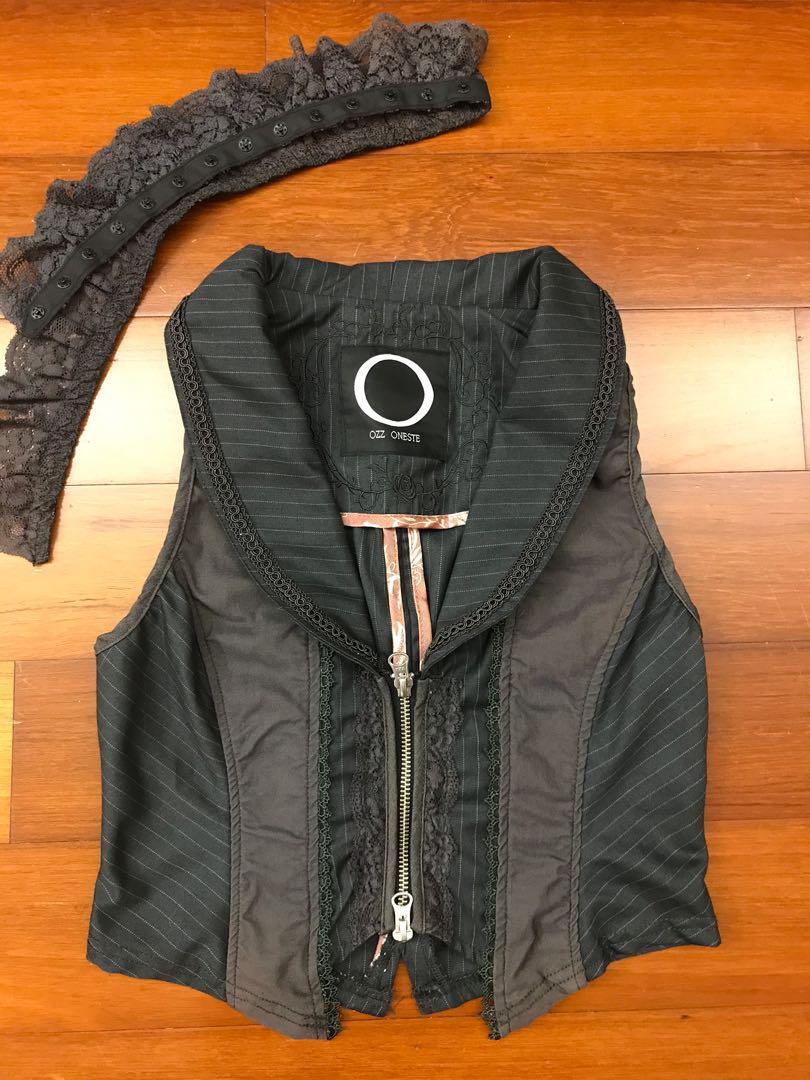 OZZ ONESTE フックボタン七分袖ブラウスジャケット / オッズオン