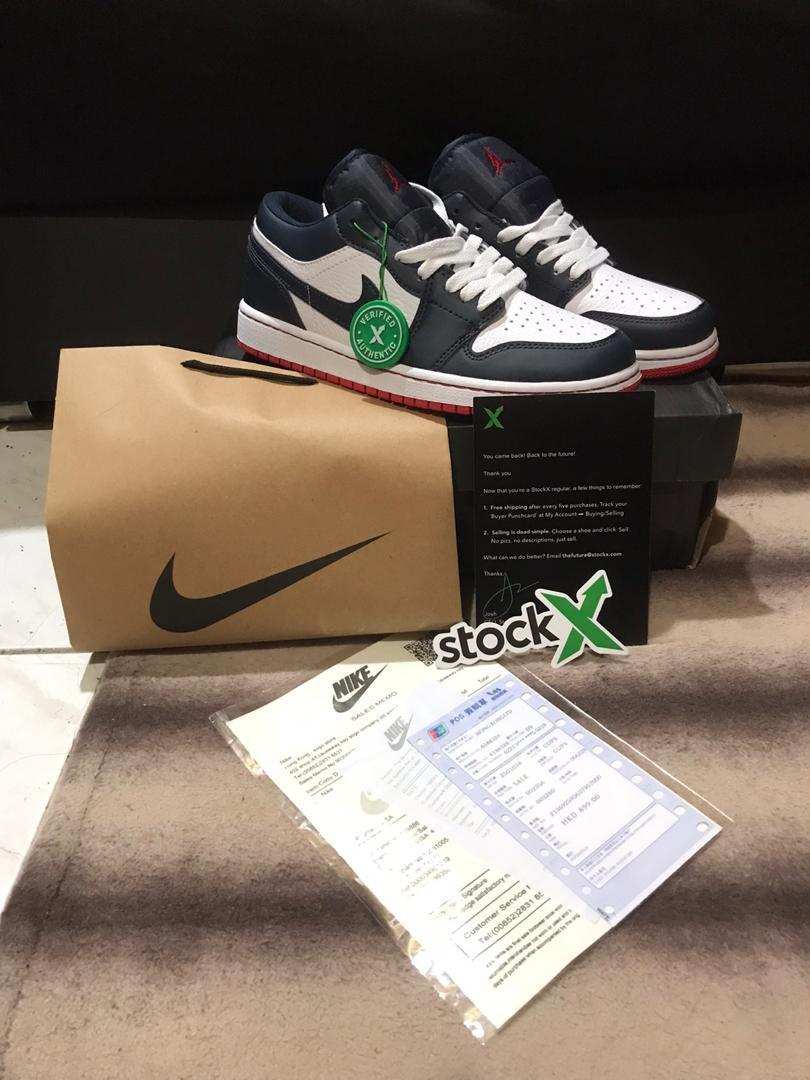 JORDAN 1 LOW OBSIDIAN EMBER GLOW 553558 481 Men s Fashion
