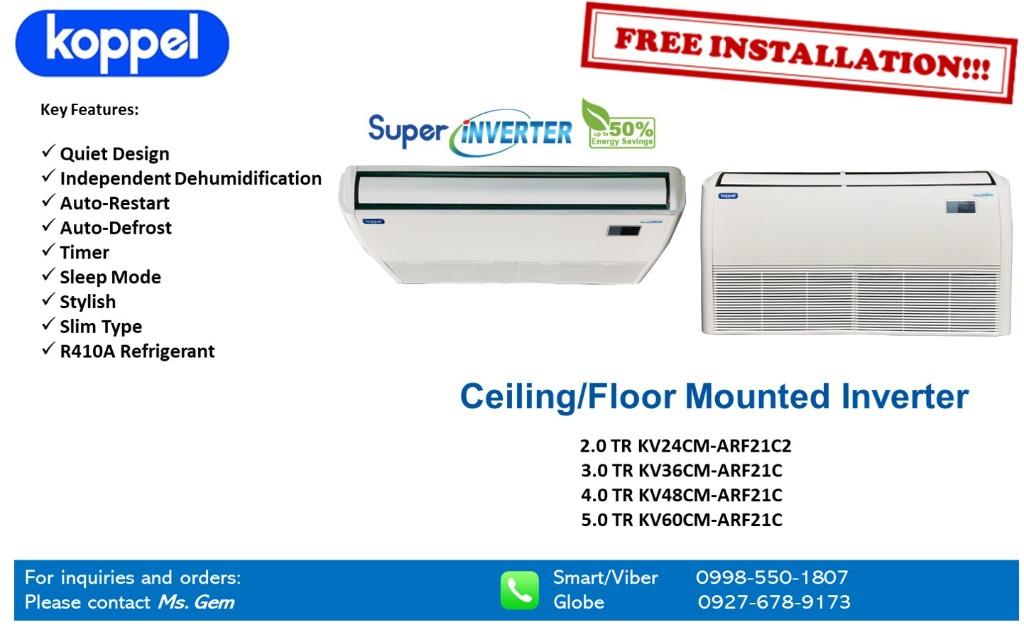 Koppel Airconditioner Ceiling Mounted with FREE INSTALLATION, TV & Home ...