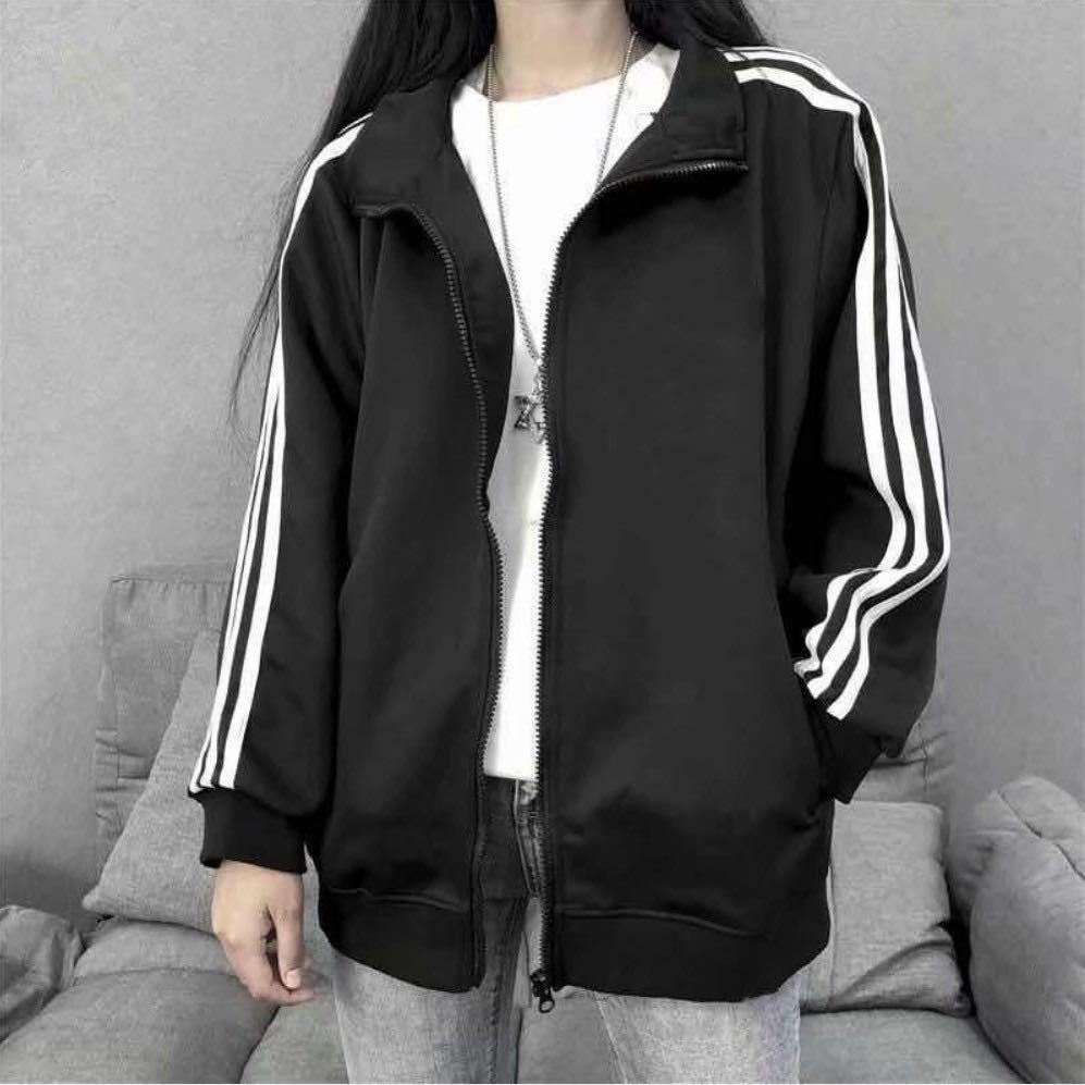 KOREAN THREE STRIPE WINDBREAKER JACKET COLD LONG SLEEVE POCKET