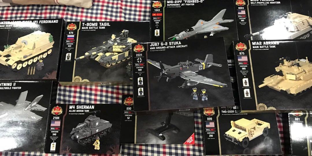 Lego brickmania Ferdinand T 90 M4 Sherman Ju87 M109 M1A2 M998 Carousell