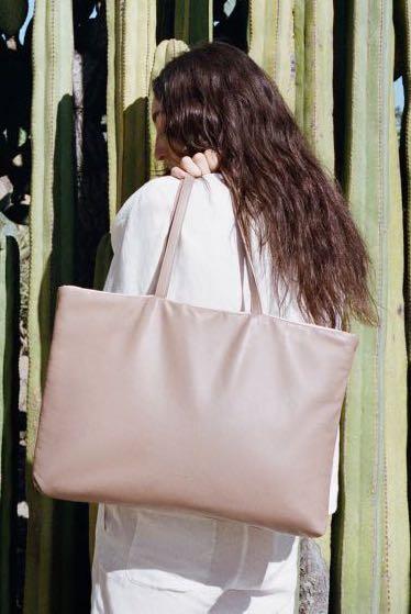 Mansur Gavriel Reversible Pillow Tote Bag Biscotti Puff