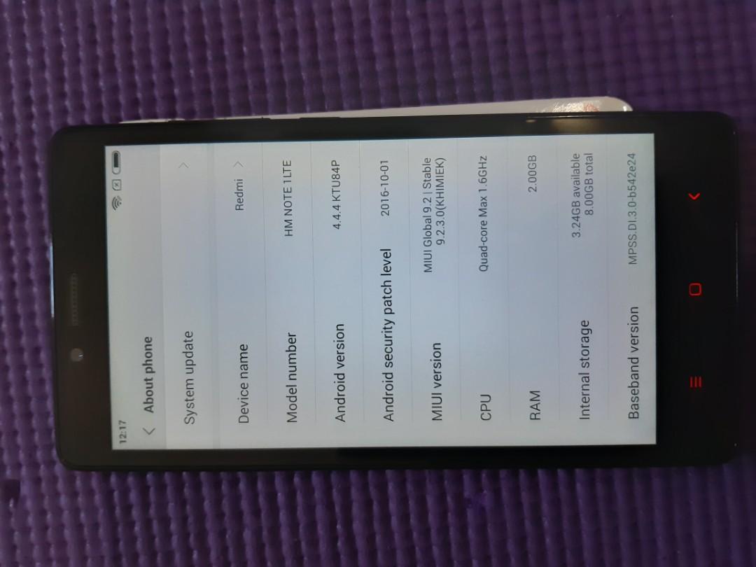 MI HM Note 1 Lte Mobile Phones Gadgets Mobile Phones Android Phones Xiaomi on Carousell