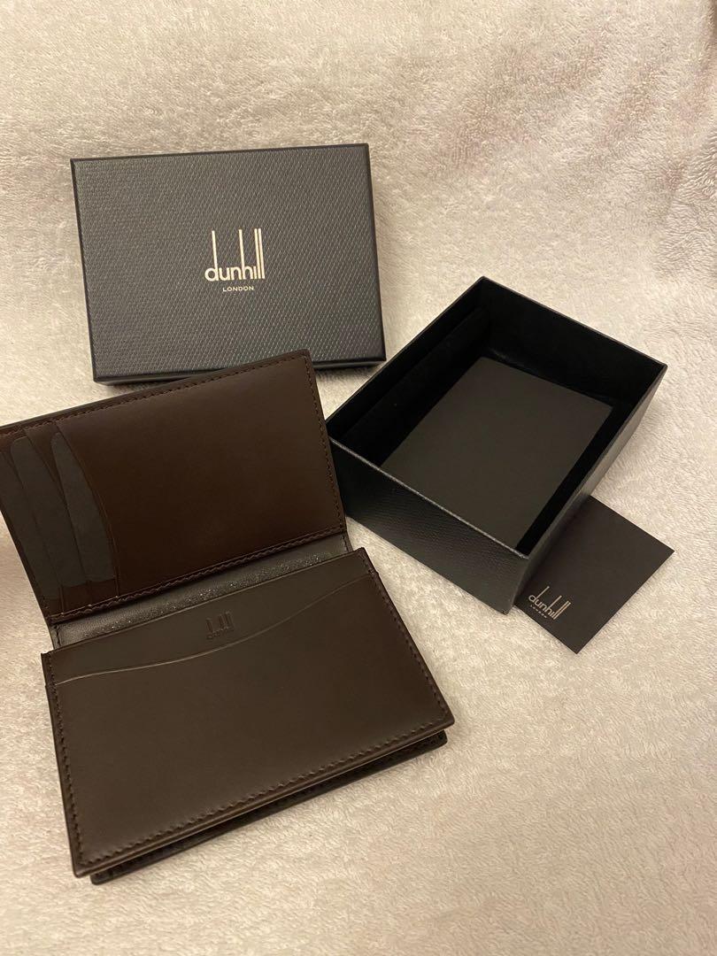 NEW) Dunhill Chassis Business Card Case 登喜路皮革卡套, 男裝, 手錶