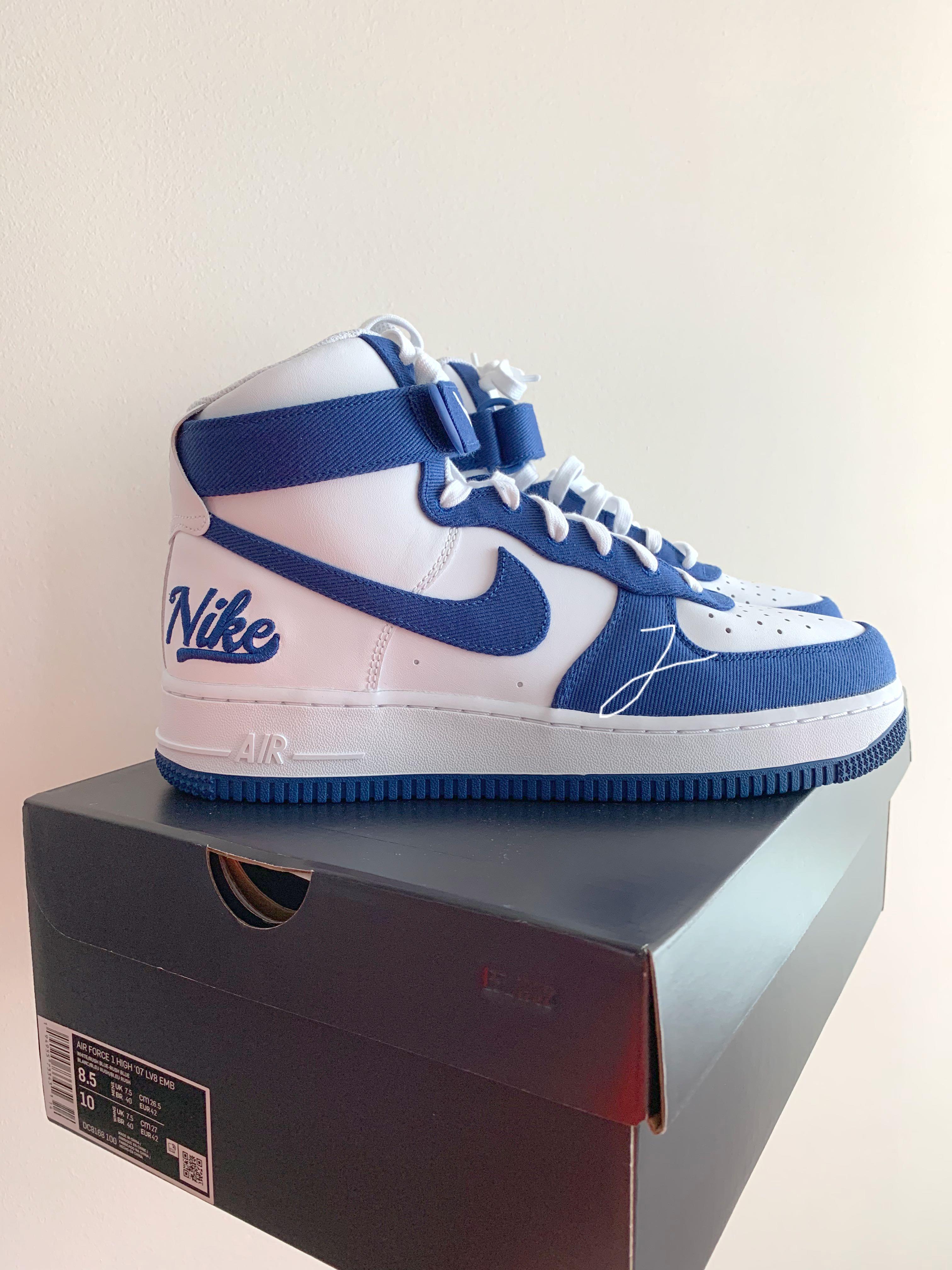 Size 10 - Nike Air Force 1 High '07 LV8 EMB Dodgers 2021
