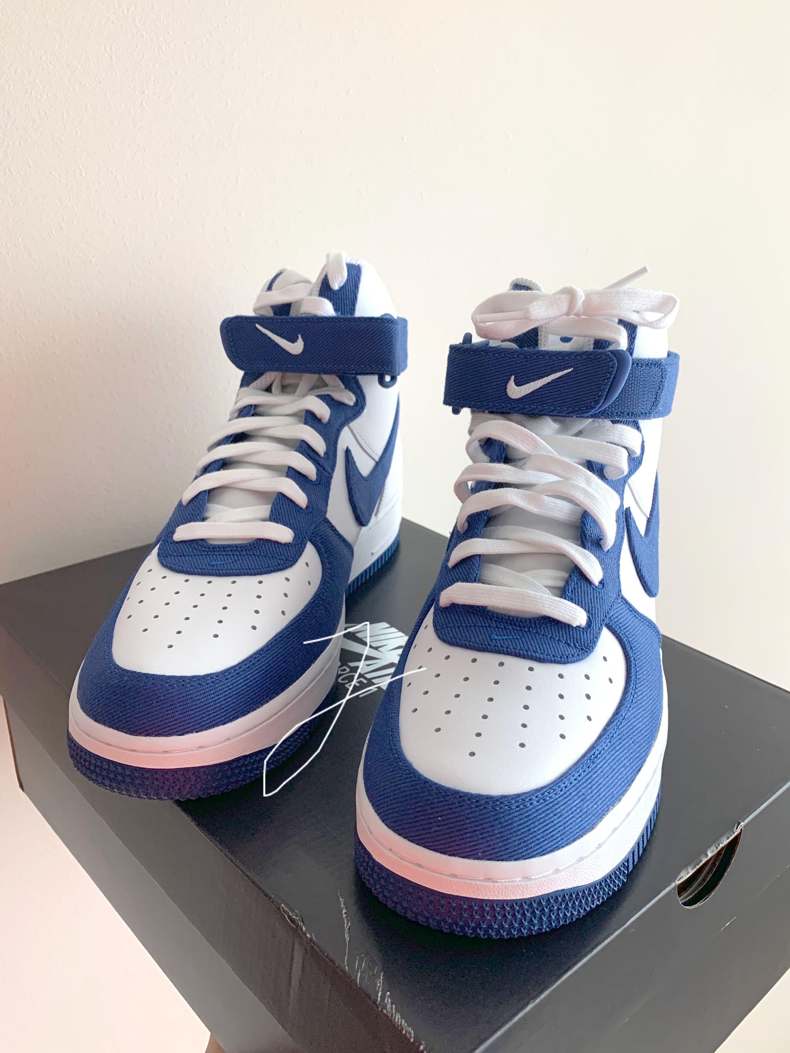 Air Force 1 High '07 LV8 EMB 'Dodgers' - Nike - DC8168 100 - white/rush  blue/rush blue/white